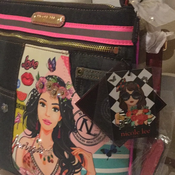 Nicole Lee Handbags - $ Firm NWT Nicole Lee Blue Denim Yarissa